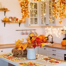 - 24 manteles individuales para colorear pavo de Accin de Gracias con 24 bolgrafos de pintura, tapete desechable de calabaza para cosecha, agradecido, aula, actividades de bricolaje, manteles - Multicolor - Ver 3