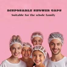200PCS Disposable Shower Caps Plastic Clear Hair Cap Large Thick Waterproof Bath Caps For Women And Men Unisex Reusable Travel Essentials For Deep Conditioning Hair Treatment Hotel Spa And Home Use,Hair Tools,Hair Items,Travel Essential,Travel,Barber,Hairstylist,Barber Accessories,Valentine's Day,Hair Supplies,Hair Stylist,Barbershop,Salon,Vacation Essentials,Hair Products,Barbershop,Valentine's Gift,Travel Essentials For Women,Hair Stylist Tools - Clear - View 8