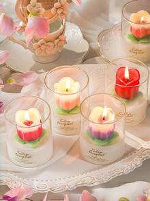 Nến thủy tinh hình hoa tulip với đường kính 6,5cm/2,56in và chiều cao 8cm/3,15in. Đây là một cây nến thơm hoa tulip thủ công lớn và đẹp mắt. Có thể dùng làm vật trang trí để bàn hoặc trang trí nhà cửa. Thích hợp cho các bữa tiệc, Giáng sinh, Ngày lễ tình nhân, Halloween và các dịp trang trí lễ hội khác. Đây cũng là một món quà tuyệt vời cho người yêu và người thân. - Nhiều màu - Xem 2