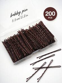 Bộ 200 kẹp tóc cong kèm hộp đựng, kẹp tóc dành cho nữ và bé gái, phù hợp với mọi loại tóc, thích hợp sử dụng hàng ngày và tạo kiểu tóc, kẹp tóc cài đầu, phụ kiện tóc cho nữ, mùa hè, kỳ nghỉ, du lịch. - Bộ 200 chiếc - Xem 14