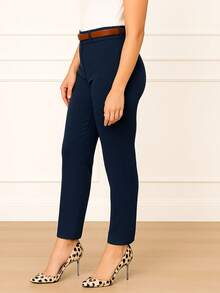 Women Pants - Navy Blue - View 3