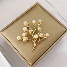 1pc Fashionable Hollow-Out Crystal Rhinestone Bee Insect Brooch, Suit/Dress Decoration Pin - Green - View 1