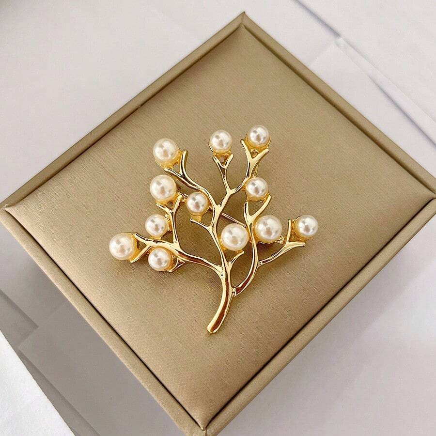 1pc Fashionable Hollow-Out Crystal Rhinestone Bee Insect Brooch, Suit/Dress Decoration Pin - Green - View 1