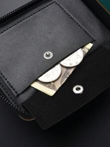Sac pochette pour homme, sac à main pour homme, sac poignet pour homme, trousse de toilette pour homme, grande capacité, imperméable, léger, convient pour l'université, les affaires, les voyages, en PU, rétro, cadeau pour homme, petit sac, sac de Noël, sac à dos imperméable, vintage, Saint-Valentin - Multicolore - Voir 8