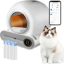 INTELOCO Arenero para Gato Autolimpiable, Inteligente Arenero automatico Gatos Caja dearena Extragrande de 65L+9L Cuenta con esterilización, Control de aplicación - 1 - Ver 8