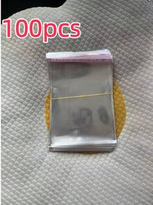 100 Pieces Of Self-Sealing Bags – Transparent, Thickened, And Resealable Plastic Bags. These Bags Are Also Suitable As Self-Sticking Gift Bags Or Transparent Snack Bags, Ideal For Holding Snacks, Accessories, Decorative Items, Christmas Candy, And Other Gifts.