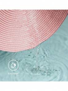 4pcs/6pcs Set 15-Inch Woven Round Placemats, Washable Non-Slip Table Mats Suitable For Family Gatherings, Weddings, Parties (Pink) - Pink - View 6