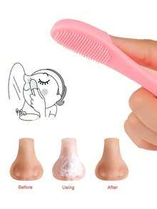 10pcs/Set Silicone Manual Facial Cleansing Brush, Soft Exfoliating Face Scrubber, Waterproof Gentle Cleansing Brush, Removes Blackheads, Whiteheads And Makeup Residue