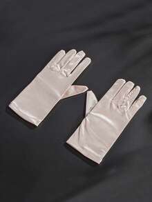 1 Cặp Găng tay trang trọng ngắn đa năng tối giản thanh lịch dành cho đám cưới, váy cô dâu, tiệc, cosplay, tiệc tùng, chụp ảnh - Nhiều màu - Xem 9
