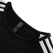 Adidas 長袖 女子休閒長袖T卹 W 3S TEE三條紋修身長袖 運動休閒套頭衫 JN0755 - 黑色/漢玉白 - 查看 3