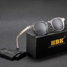 Gafas transparentes para hombre HBK con marco de TR y lentes de ABS, de estilo ovalado, casual, simple y vintage. Monturas de gafas de moda para uso al aire libre, viajes, fotos, deporte y óptica, tanto para hombres como para mujeres. - K39944 - Ver 7