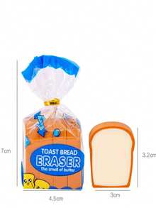 A Bag Of 4 Pieces Of High-Looking Simulation Toast Bread Eraser Creative Food Eraser Students Funny Primary School Stationery Prize Gifts Christmas Gifts Halloween Gifts - Multicolor - View 10