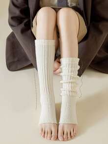 1 双女士袜子 - 优雅的靴子/鞋子脚凳设计，温暖的冬季腿套，舒适的秋冬服装，精致的女士鞋履配饰，靴袜，女士靴袜，秋季、圣诞袜，滑雪袜，女士保暖袜，毛绒袜，蓬松袜