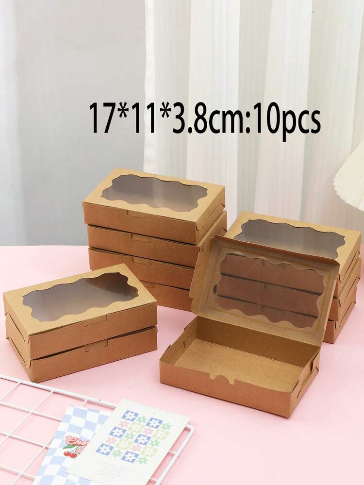 2/5件/10件/20件白色/粉色/黑色/棕色礼品盒，带透明窗口 - 非常适合圣诞派对礼物、婚礼纪念品和手写、坚固的纸盒用于展示 | 透明窗口设计 | 耐用礼品盒，礼品盒 - 彩色 - 查看 46