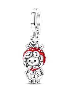 Cute Character Enamel Charm Set - Silver Plated DIY Jewelry Gifts