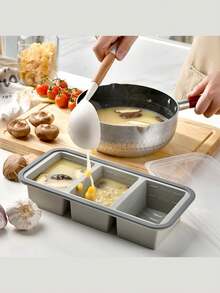 Silicone Freezer Tray With Lid, Suitable For Making Ice Cubes, Frozen Soup, Stew, Sauce And Pre-Prepared Foods, Also Suitable For Storing Rice, Leftovers, Juice, Desserts, Milkshakes And More - Multicolor - View 7