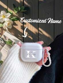 1 pezzo Accessorio gancio per auricolari personalizzato con nome, compatibile con Apple 1/2, Pro, 3, 4, personalizzato, unico, idea regalo ideale per lui, lei, fidanzato, fidanzata, famiglia, amici, nonni, amanti degli animali domestici per anniversari, compleanni, lauree, matrimoni, balli, festa della mamma, festa del papà