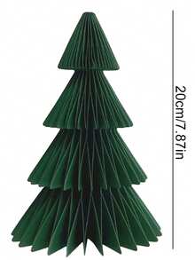 1pc, Red And Green Honeycomb Paper Christmas Tree Desktop Ornament, Honeycomb Christmas Tree Center Decoration For Home, Office, Kitchen, Holiday Party Multifunctional Home Decoration Table Center Christmas Decor (Please Note That The Christmas Tree Is Shipped Folded For Easier Transportation And Needs To Be Unfolded Upon Arrival) Christmas Decorations Winter Room Decor Christmas Decorations Home Christmas Gifts Christmas Decor