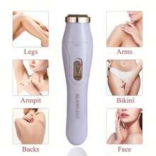 3-In-1 Electric Shaver, Suitable For Women, Wet & Dry Use, For Eyebrows, Face, Legs, Underarms, Portable Bikini Trimmer - Rechargeable Cordless Design, Gentle Shaving - View 2