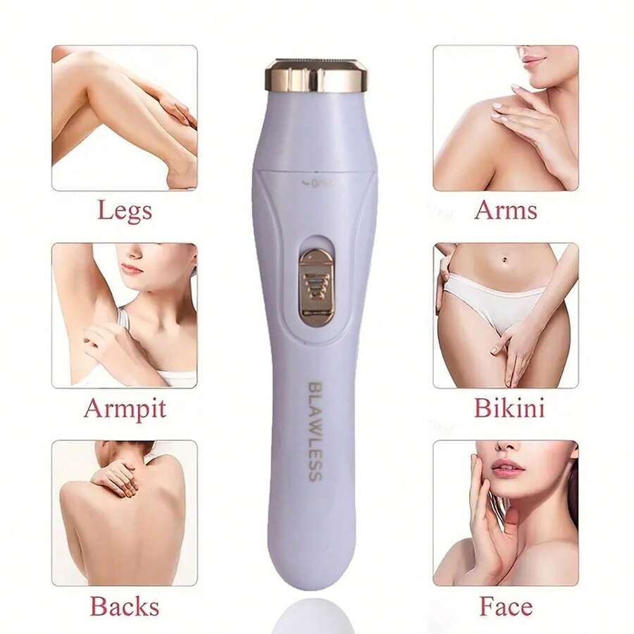 3-In-1 Electric Shaver, Suitable For Women, Wet & Dry Use, For Eyebrows, Face, Legs, Underarms, Portable Bikini Trimmer - Rechargeable Cordless Design, Gentle Shaving