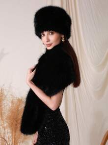 Damen Schals und Umhänge für Abendkleider, Schal Umhang Winter Schal für Damen, warmer Schal, Mode Accessoires für Frauen - A - Übersicht 7
