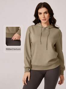 NcmRyu 1 Stück Damen modischer, locker sitzender Kapuzenpullover mit Kordelzug-Design