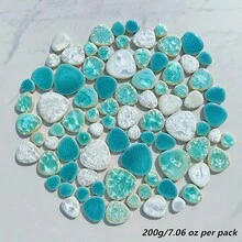 200克/7.06盎司混合装DIY马赛克碎片，尺寸和形状各异，可用于DIY手工手机壳、相框、家居创意产品、户外花园、壁画装饰、各种珠宝制作等DIY手工材料。 - 彩色 - 查看 12