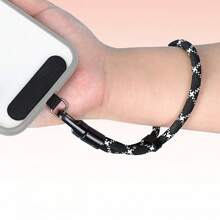 Mobile Phone Lanyard Wrist Adjustable Length Hand Rope New Self-Locking Anti-Drop Strong Stainless Steel Clip Short Sling - 軍綠色 - 查看 6