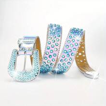 Unisex Fashion Versatile Waist Belt, Punk Rock Style Rhinestone Studded Waist Belt, Suitable For Men And Women, Party And Occasions