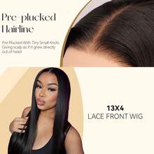 Halloween Christmas 13*4 Lace Front Wigs Straight Wigs With High Quality Synthetic Hair 28inch Black Brown Wigs And Good Texture - 黑棕色 - 查看 7