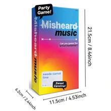 【音乐派对桌游】500张爆笑歌词卡片 - 带答案的益智游戏，趣味错听歌曲派对桌游，音乐语录挑战，适合KTV、家庭电影之夜和生日派对 - 成人和青少年皆宜，互动音乐派对，歌词 - 彩色 - 查看 7