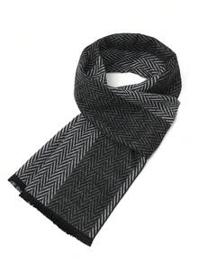 1pc Plaid Scarf, Classic 180*30CM Tassel, Men's Business Scarf, Luxury Unisex Fashion Printed Scarf, Men's Business Scarf Shawl - Multicolor - View 7