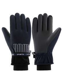 Men's Ski Gloves, Thick Warm Windproof Winter Gloves For Cycling, Riding, Outdoor, Mountaineering, Waterproof - Multicolor - View 12