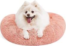 Comfortable Donut Cuddler Round Ultra Soft Washable Pet Bed For Dogs And Cats (23'', Brown) - 粉色 - 查看 8