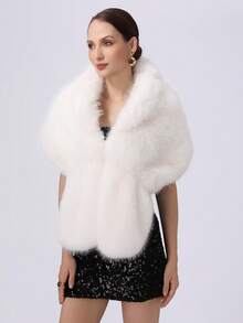 Damen Schals und Umhänge für Abendkleider, Schal Umhang Winter Schal für Damen, warmer Schal, Mode Accessoires für Frauen - A - Übersicht 13