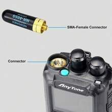 2 件母头短天线 VHF/UHF 无线电天线 144/430MHz 适用于 5RM、K5Plus、UV-21R、UV-5R、TD-、SMA-F 接口