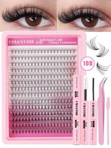 Kẹp mi dày 12-18mm Kẹp mi cụm 10D- 100D 240 cụm D Curl Volume Kẹp mi 3D tự nhiên Kẹp mi từng cụm dày Mi nối D Curl Cluster Bộ mi giả đa năng Bao gồm keo dán mi & keo dán mi, nhíp mi giả và cọ mi giả Tự trang điểm tại nhà, đi lễ hội hoặc khi di chuyển. - Hồng - Xem 2