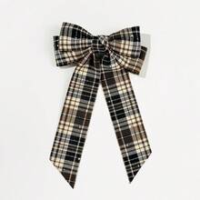 学院风格子蝴蝶结休闲百搭日常发夹 - 彩色 - 查看 7