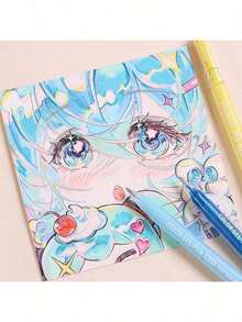 Languo Acrylic Painting Special Hand Pen Plus Version, Super Large Capacity Metallic Gloss Gel Pen, 1.0mm Stainless Steel Pen Head Design, Ink Flow Smoothly, Suitable For Students To Draw, Take Notes Back To School - Multicolor - View 9