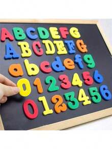 26-79pcs Magnetic English Letters And Numbers Fridge Magnets, Educational Teaching Aids, Suitable For Home Decor, Refrigerator Magnets, Holiday Decoration, Graduation Ceremony, Halloween, Christmas (Random Color For This Batch) - Multicolor - View 7