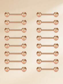 TOKRING 8 Pairs/Set Casual 14G Transparent Bioflex Flexible Acrylic Straight Bar Tongue Rings/Nipple Rings/Piercing Retainers 12mm 14mm 16mm 19mm, Transparent Plastic Tongue Rings/Industrial Earrings/Pregnancy Belly Button Rings Bioflex Flexible Acrylic Straight Bar Piercing Jewelry Retainers, Suitable For Work And Sports - Straight Tongue Ring - View 26