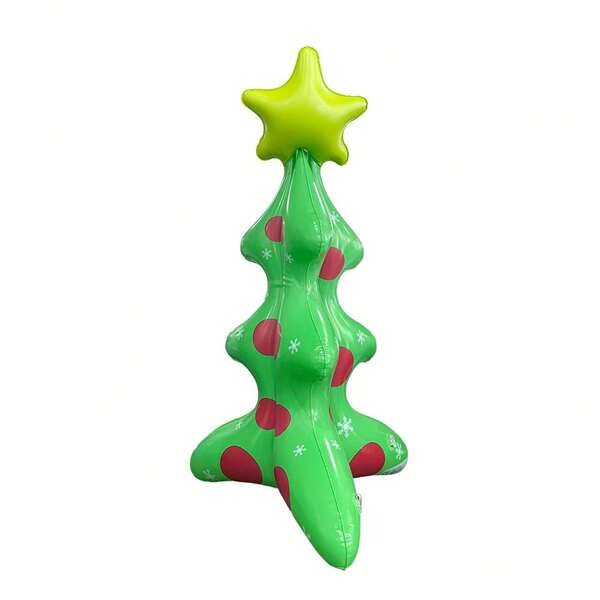 1 pezzo Albero di Natale in PVC 3D con base, decorazione natalizia