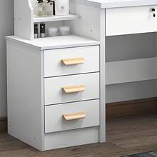Vanity With Mirror And Chair, 34.8" Elegant White Make Up Vanity Desk With Sliding Mirror With Light& Touch Control 3-Color Adjustable Lights, – Modern Space-Saving Dresser For Bedroom, Birthday Gift, Christmas Gift For Children And Little Girls, Home Furniture - US A Type Plug(110-127V) - View 7