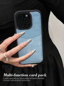 1pc Denim Fabric Wallet Phone Case, Compatible With Iphone 15/14/13/12/11/17/16 Pro Max/17/16 Plus/17 Air/16e, Galaxy, Pixel, High-End Luxury For Men & Women, Precise Cutouts For Charging And Buttons, Reasonable Card Slots Layout, Practical And Fashionable, Convenient For Daily Commute Or Travel, Enhances The Quality Of Personal Items.