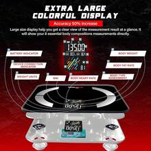 Báscula inteligente Bisonbody EssentiaMetrics – Detecta 20étricas de composición corporal, incluyendo peso, IMC, grasa corporal y muchoás – Se conecta a la aplicación de smartphone – Soporta 8 usuarios – Báscula digital - 22 Métricas de Salud - Ver 4