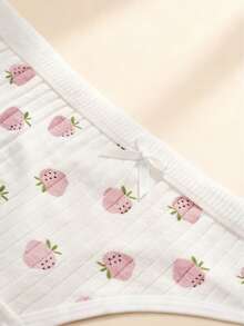 5-Pack Cotton Women's Thongs, Cute Pink Women's Underwear, Printed Women's Underwear - 彩色 - 查看 3