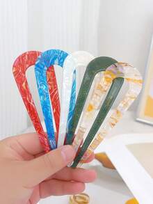 1 chiếc kẹp tóc hình chữ U bằng nhựa acetate kiểu cổ điển dành cho nữ, phù hợp cho độ tuổi từ 14 trở lên, phụ kiện trang trí hàng ngày, quà tặng Ngày của Mẹ hoàn hảo, lược cài tóc, lược chải tóc lệch bên, đồ dùng học tập, đám cưới, phụ kiện tóc, phụ kiện đội đầu. - Nhiều màu - Xem 9