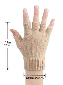 iwarm 1 双高品质羊驼毛半指手套，保暖舒适，适合秋冬季办公、骑行、户外活动，是馈赠佳品，也是雪地手套的理想之选。 - 米色 - 查看 6