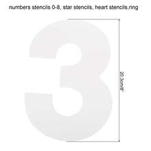 Number Stencils Set Plastic Number Stencils With Star, Heart And Ring, Reusable Digital Templates For Cake Stencil Walls Arts