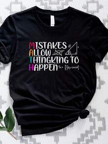 Math Teacher Shirt Mistakes Allow Thinking To Happen, Geometry Tee - Style 26 - View 1